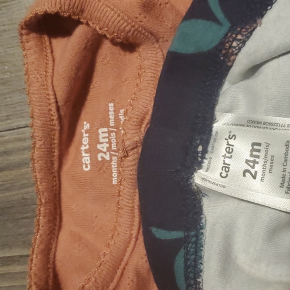 💚 Carter's | Toddler Girl Onesie Shirt and Leggings Outfit | 24M | Pears - Picture 4 of 6